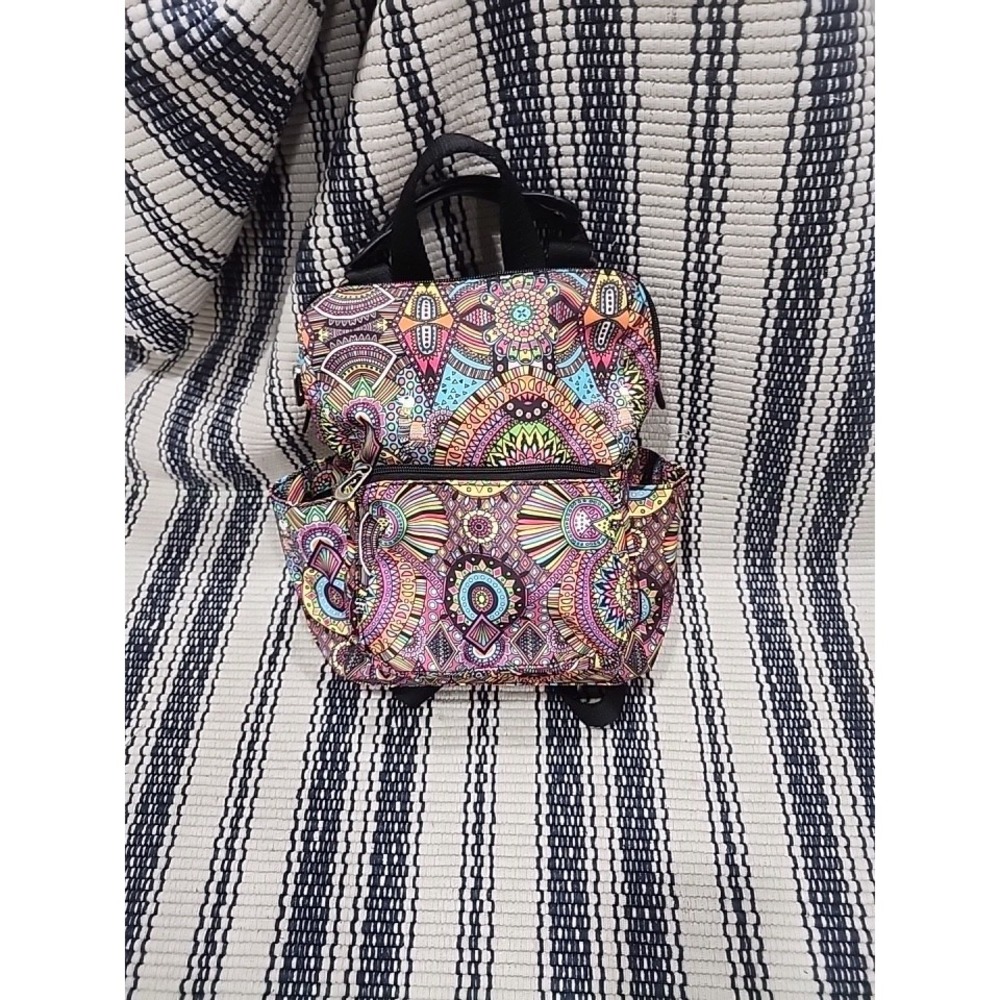 Sakroots Rainbow Wanderlust Convertible Backpack Crossbody Bag Boho Multicolor